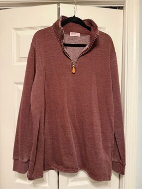 Discount Divas Women's Quarter-Zip Pullover in Maroon XL Like New